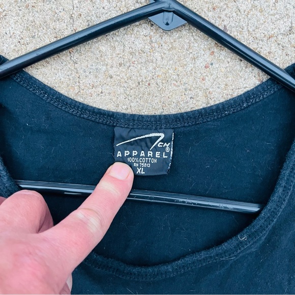 x Vtg Skull Tank Top Men Sz XL Black Tank Graphic Mint Cond Skull Sword Casual - Picture 3 of 5